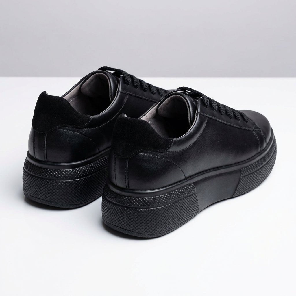 Adidasi dama negri, piele naturala, Asti - 207 - Paul Style