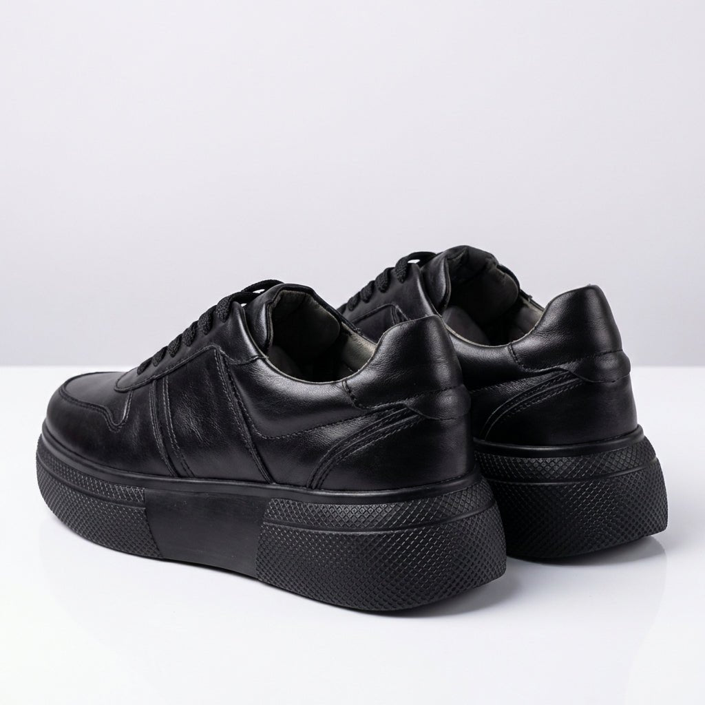 Adidasi dama negri, piele naturala, Asti - 222 - Paul Style