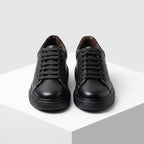 Adidasi dama negru, A - 287, din piele naturala - Paul Style