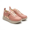 Women's nude-gold sneakers, natural leather, Bela-204