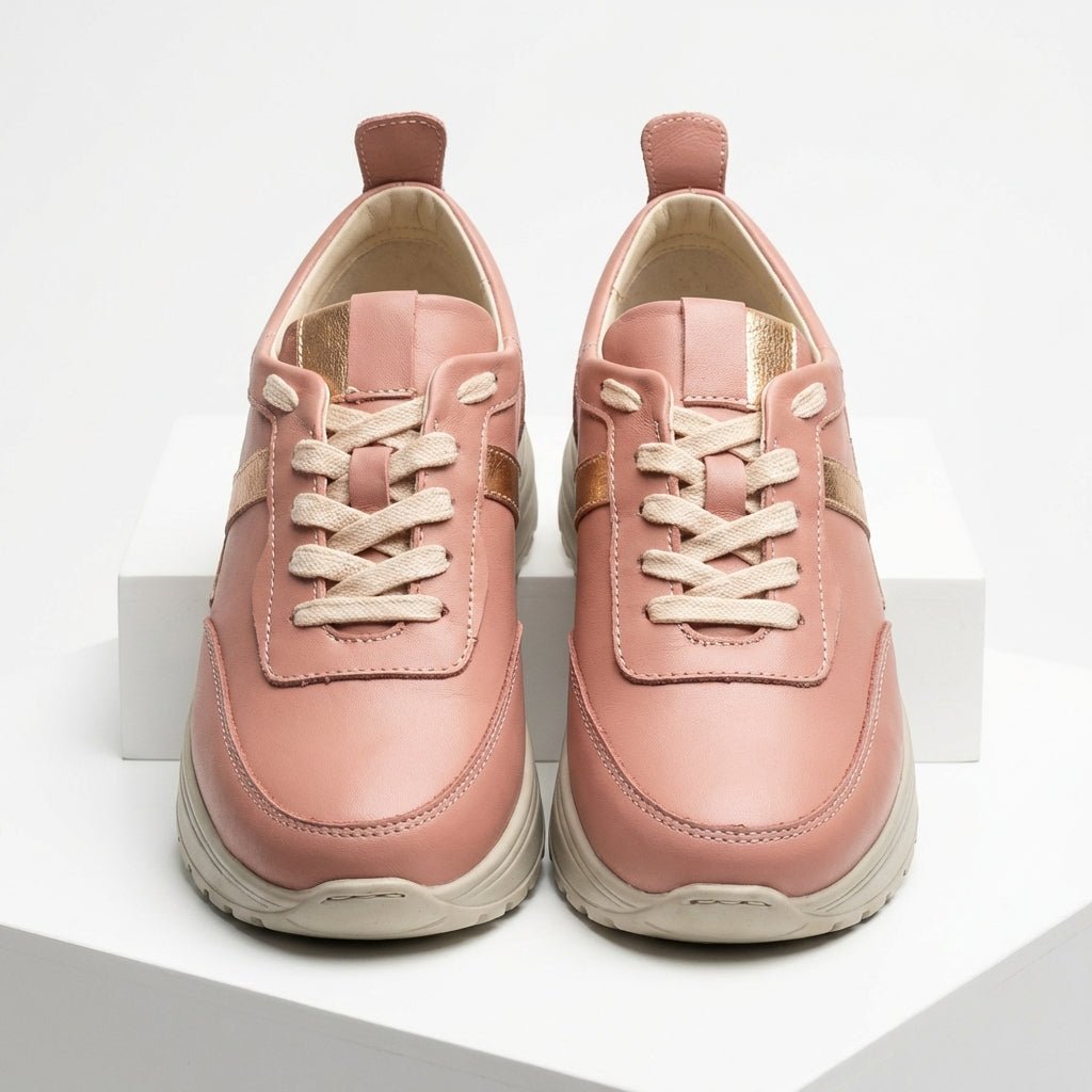 Adidasi dama nud - auriu, piele naturla, Bela - 204 - Paul Style