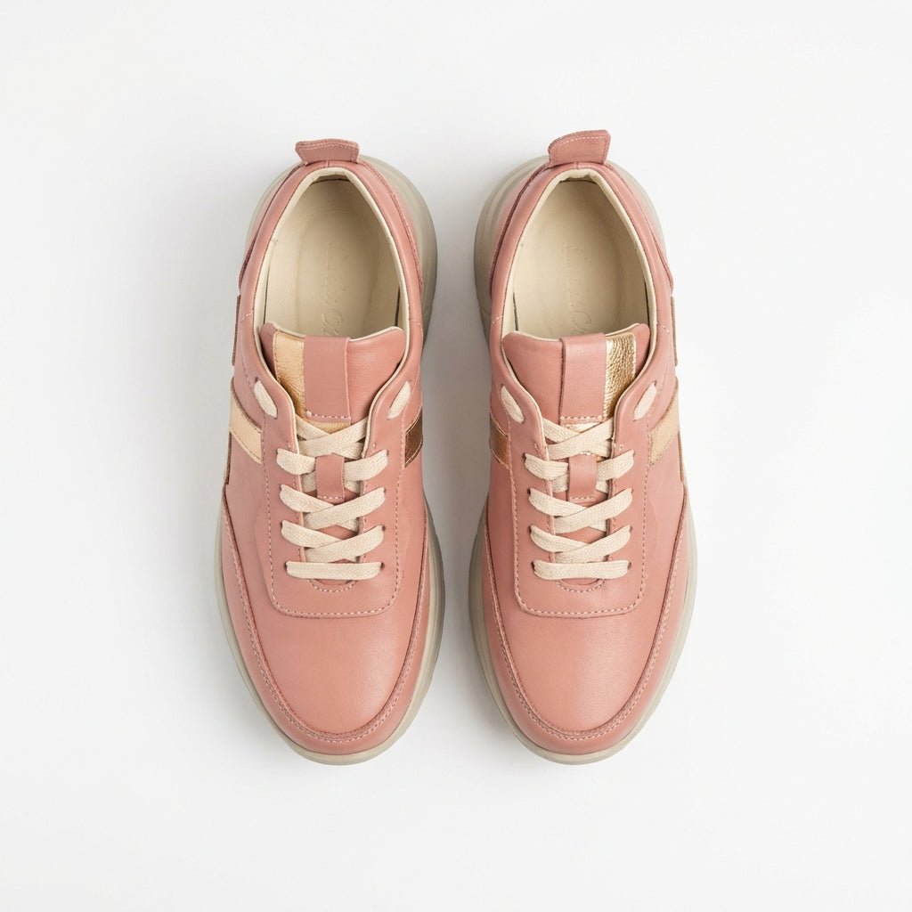 Adidasi dama nud - auriu, piele naturla, Bela - 204 - Paul Style