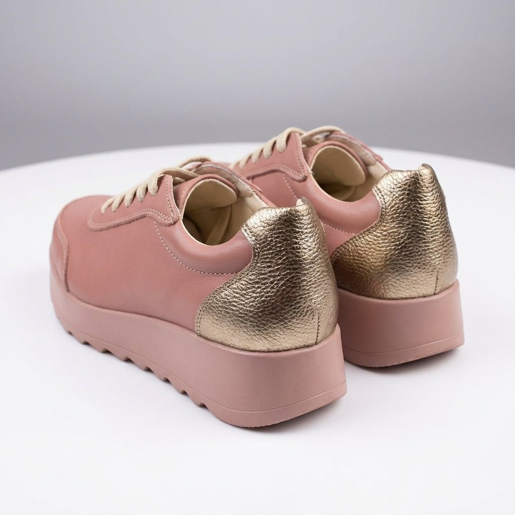 Adidasi dama nud - auriu, piele naturla, Villa - Prn - Paul Style