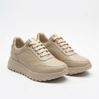 Adidasi damă piele naturală, bej, Bela - 196 - Paul Style