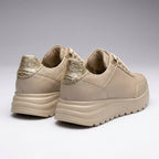 Adidasi damă piele naturală, bej, Bela - 196 - Paul Style