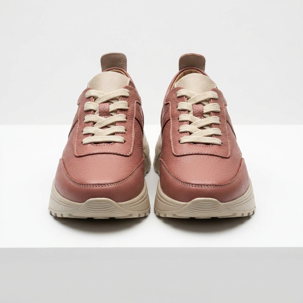 Adidasi dama roz - bizon, 204, din piele naturala - Paul Style