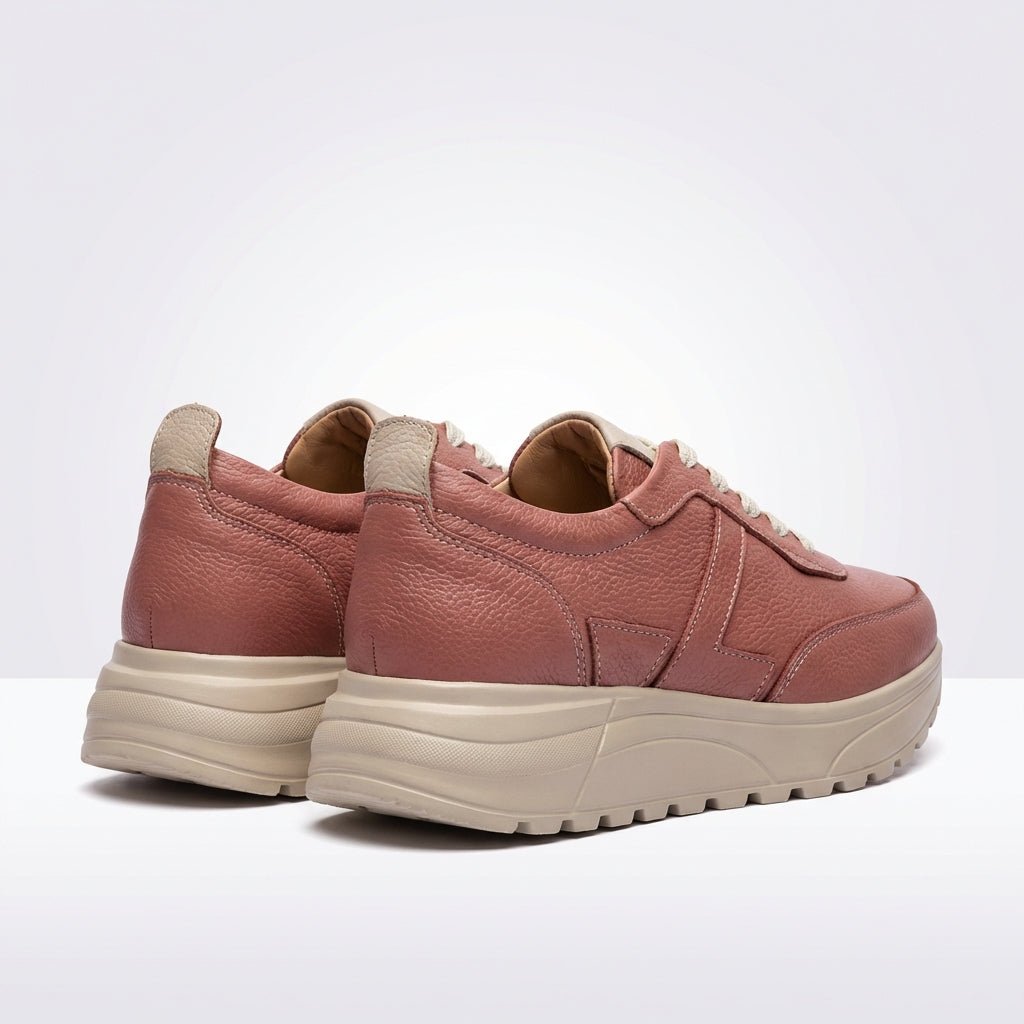 Adidasi dama roz - bizon, 204, din piele naturala - Paul Style