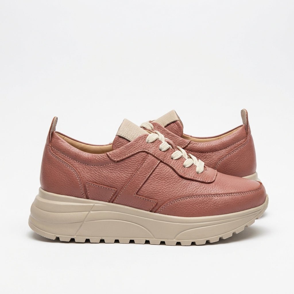 Adidasi dama roz - bizon, 204, din piele naturala - Paul Style