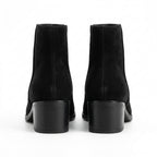 Botine dama negru-velur, Galaxy-002, din piele naturala