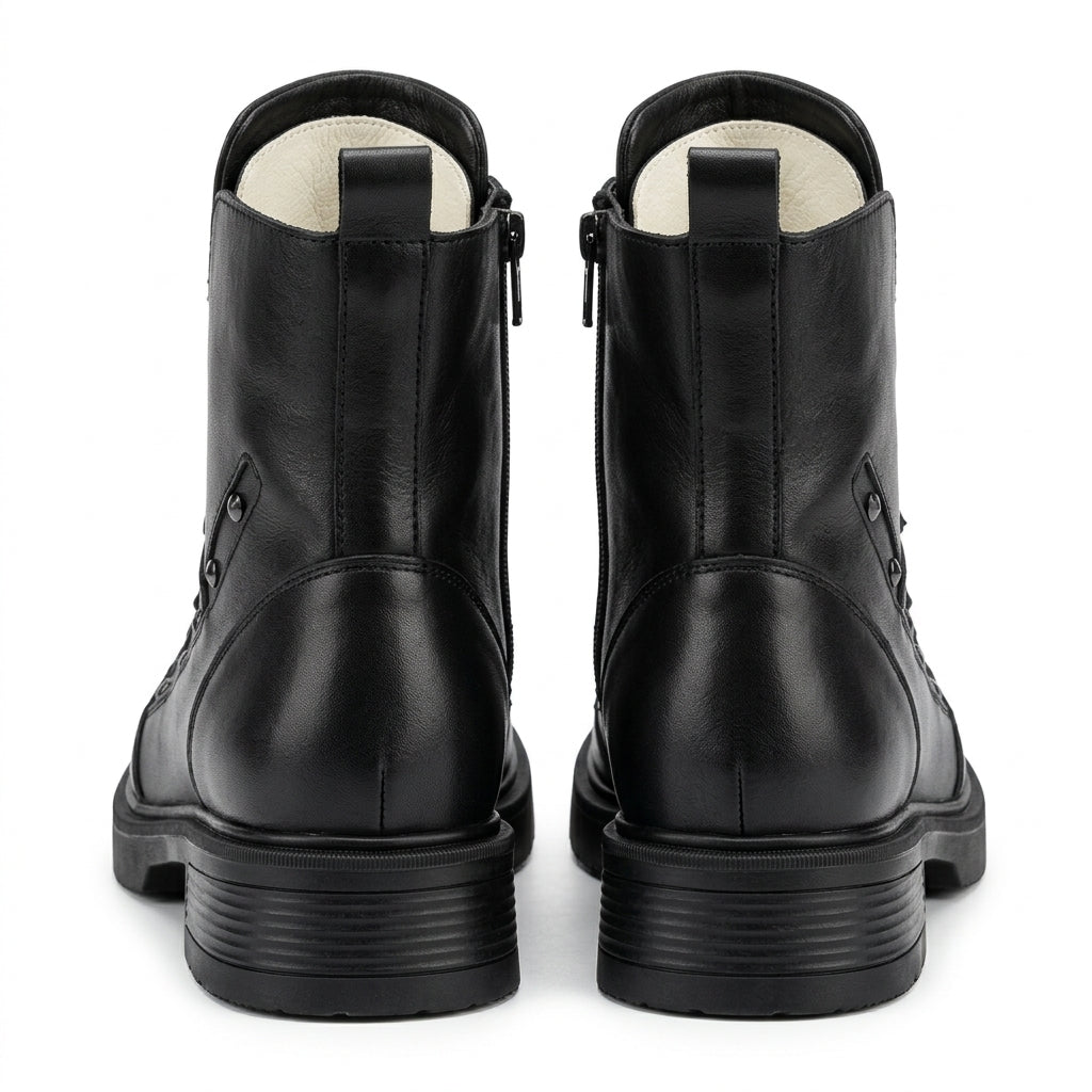 Bocanci dama negru, A-923-1, din piele naturala