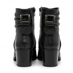 Botine dama negru, A-913, din piele naturala