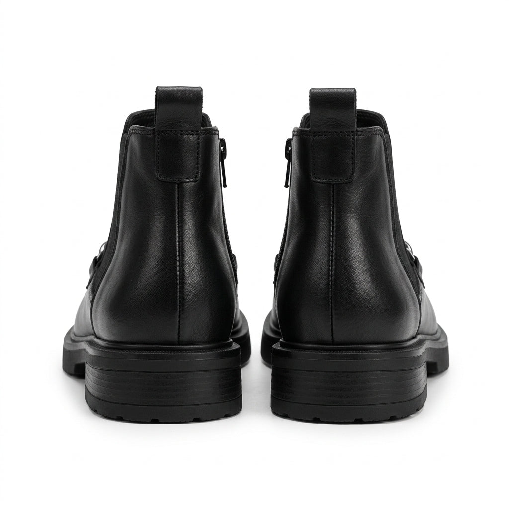 Ghete dama negru, A-940, din piele naturala