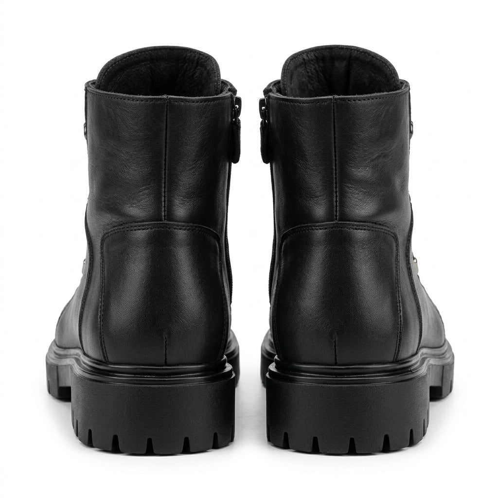 Ghete dama negru, A-914-1, din piele naturala
