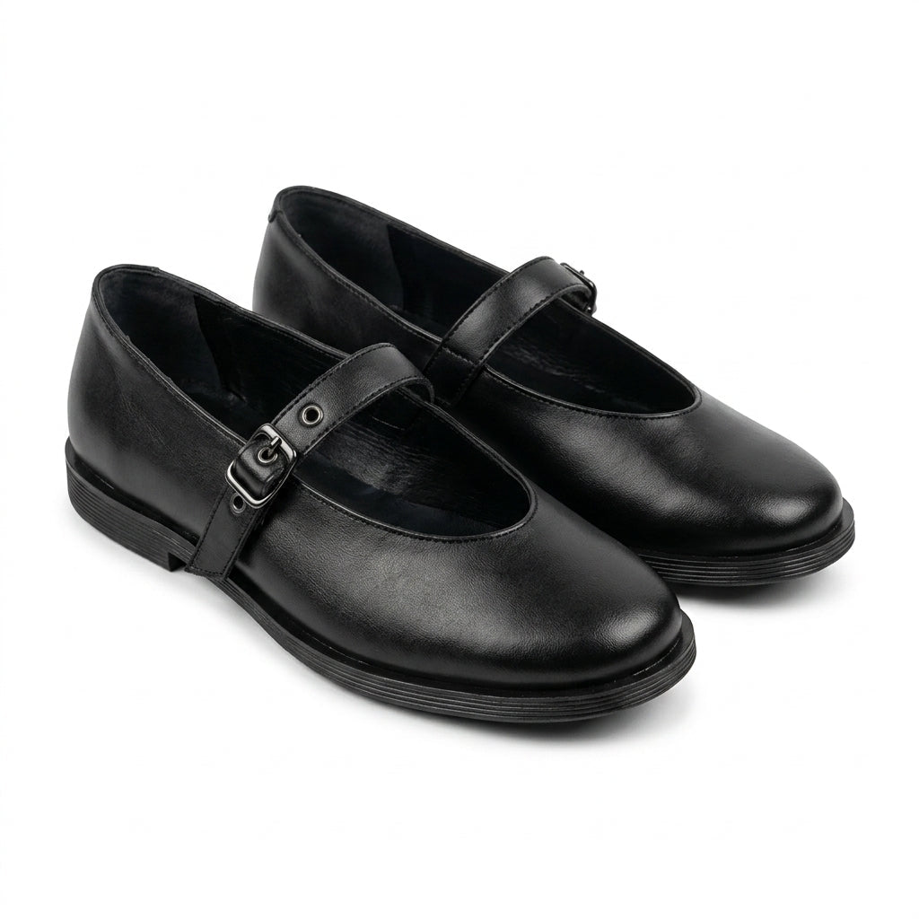 Balerini negru, din piele - cod 242 - Paul Style