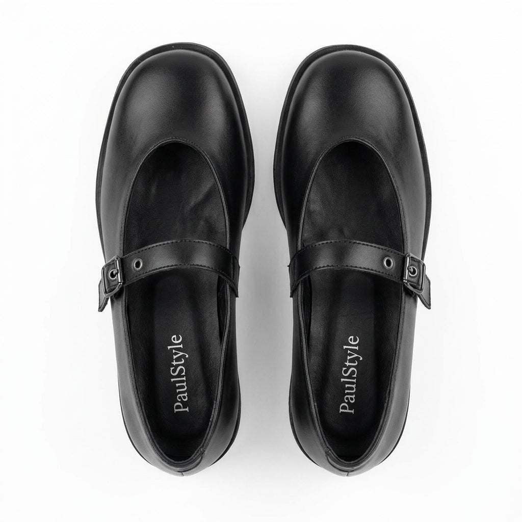 Balerini negru, din piele - cod 242 - Paul Style