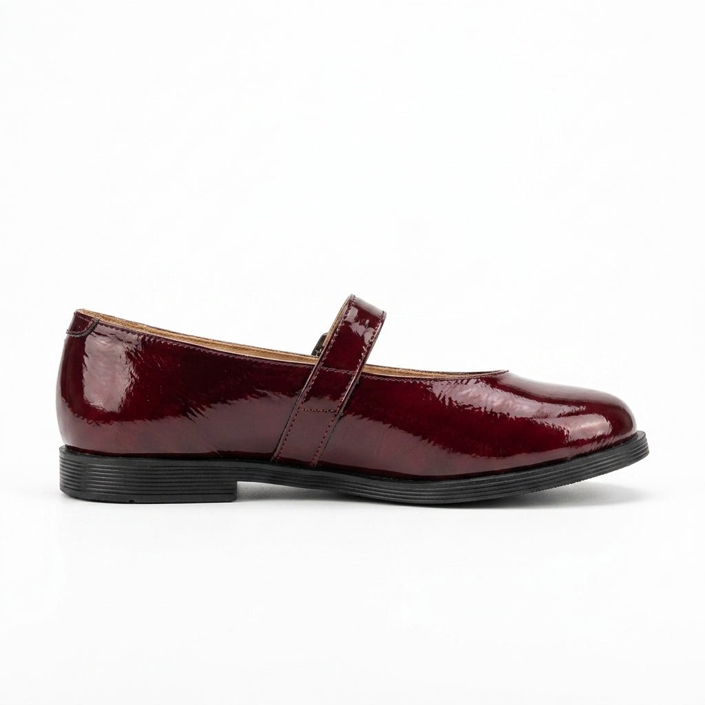 Balerini visiniu, din piele lac - cod 242 - Paul Style