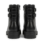 Bocanci damă negri cu catarame, M-410, piele naturală - PaulStyle
