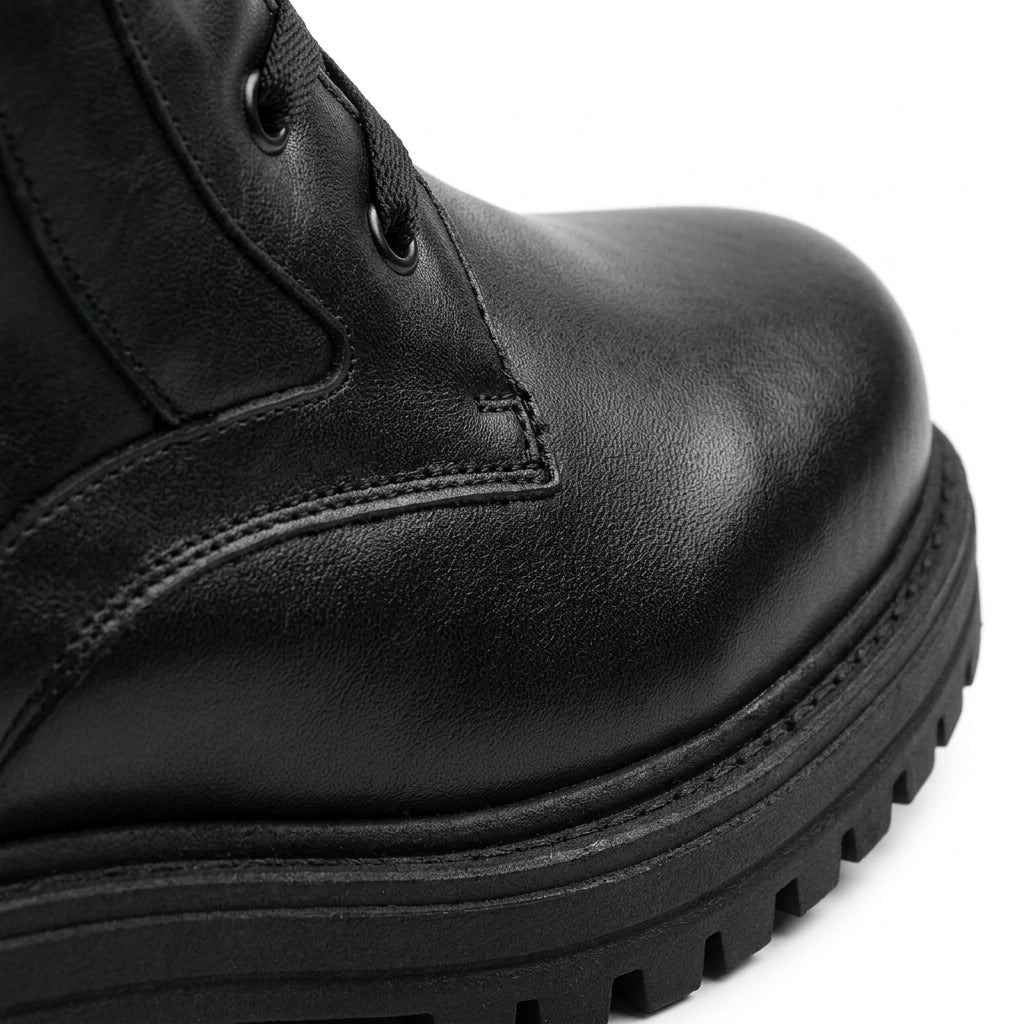 Bocanci damă negri cu catarame, M-410, piele naturală - PaulStyle