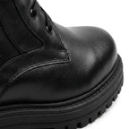 Bocanci damă negri cu catarame, M-410, piele naturală - PaulStyle