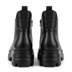 Bocanci damă negri cu șiret, M-2021, piele naturală - PaulStyle