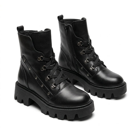 Bocanci dama negru, A-923, din piele naturala - Paul Style