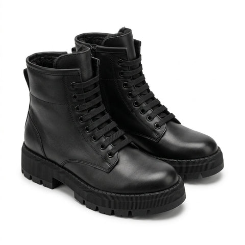 Bocanci dama negru, A-930, din piele naturala - Paul Style