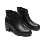Botine dama negru, A-902, din piele naturala - Paul Style