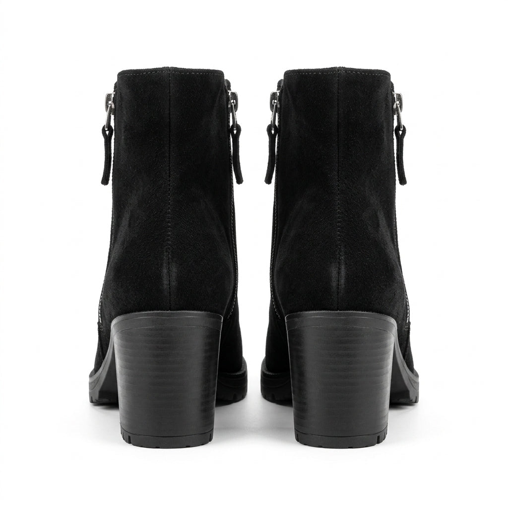 Botine dama negru-velur, Athena-32, din piele naturala - Paul Style