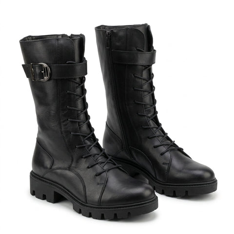 Cizme dama negru, A-348-1, din piele naturala - Paul Style