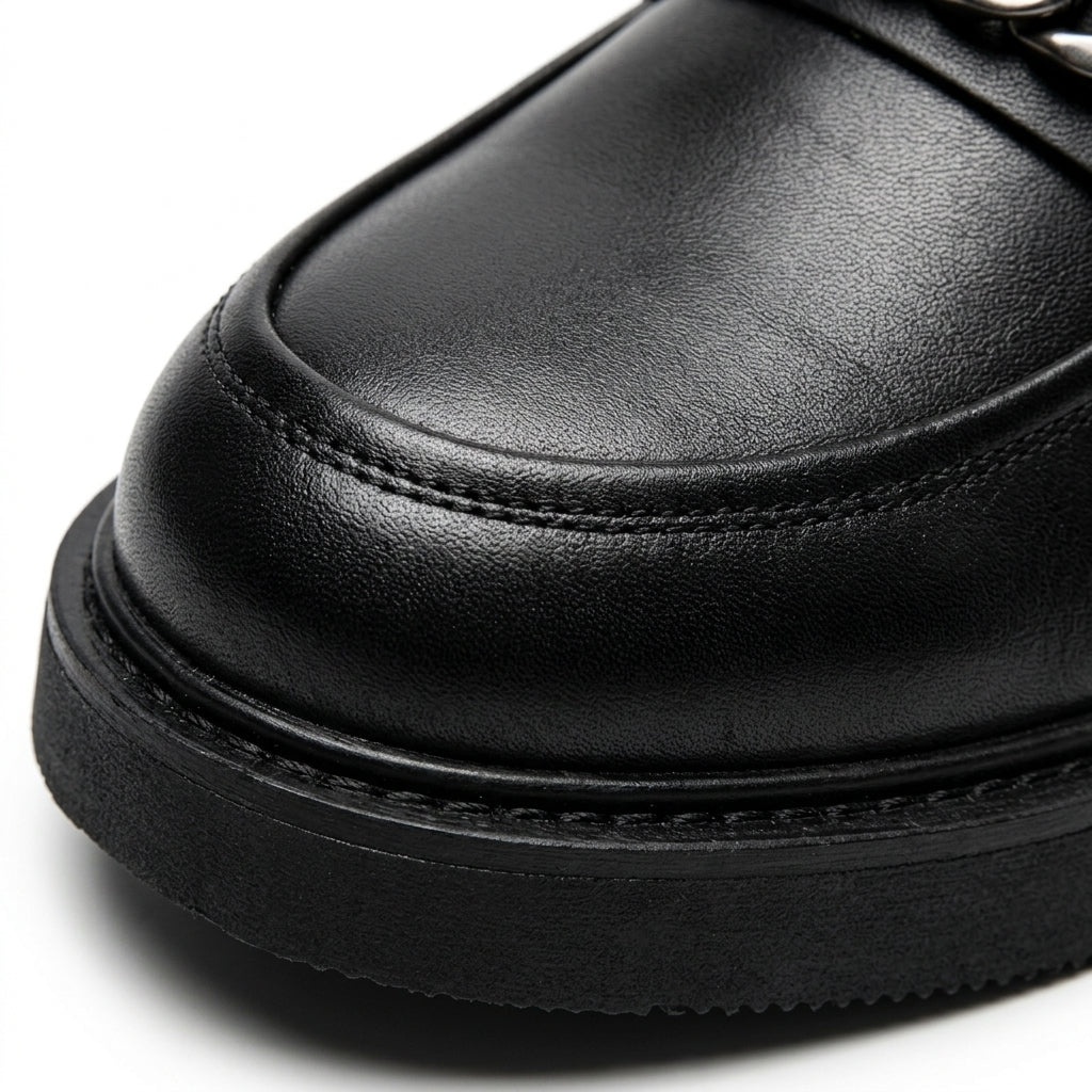 Ghete dama negru, A-940, din piele naturala
