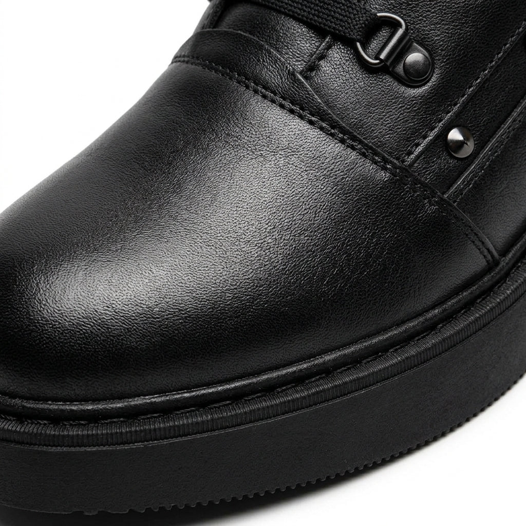 Bocanci dama negru, A-923-1, din piele naturala