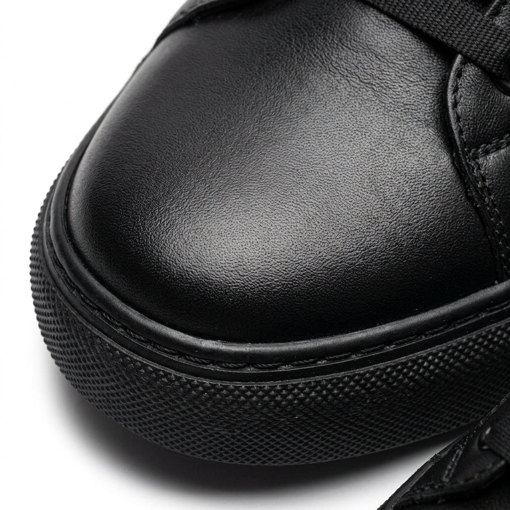 Bocanci barbati din piele naturală, A-505, negru