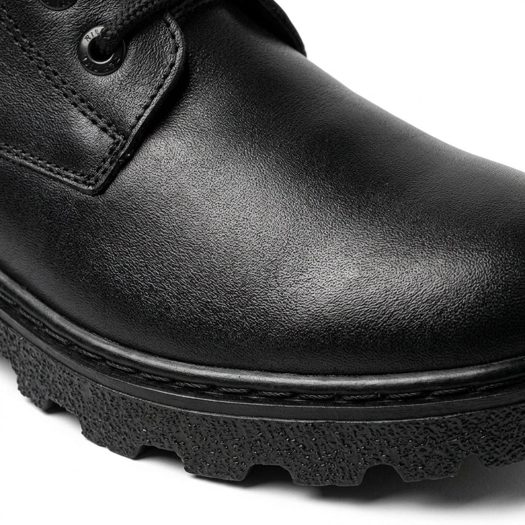 Bocanci barbati din piele naturală, A-434, negru