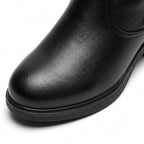 Botine dama negru, A-913, din piele naturala