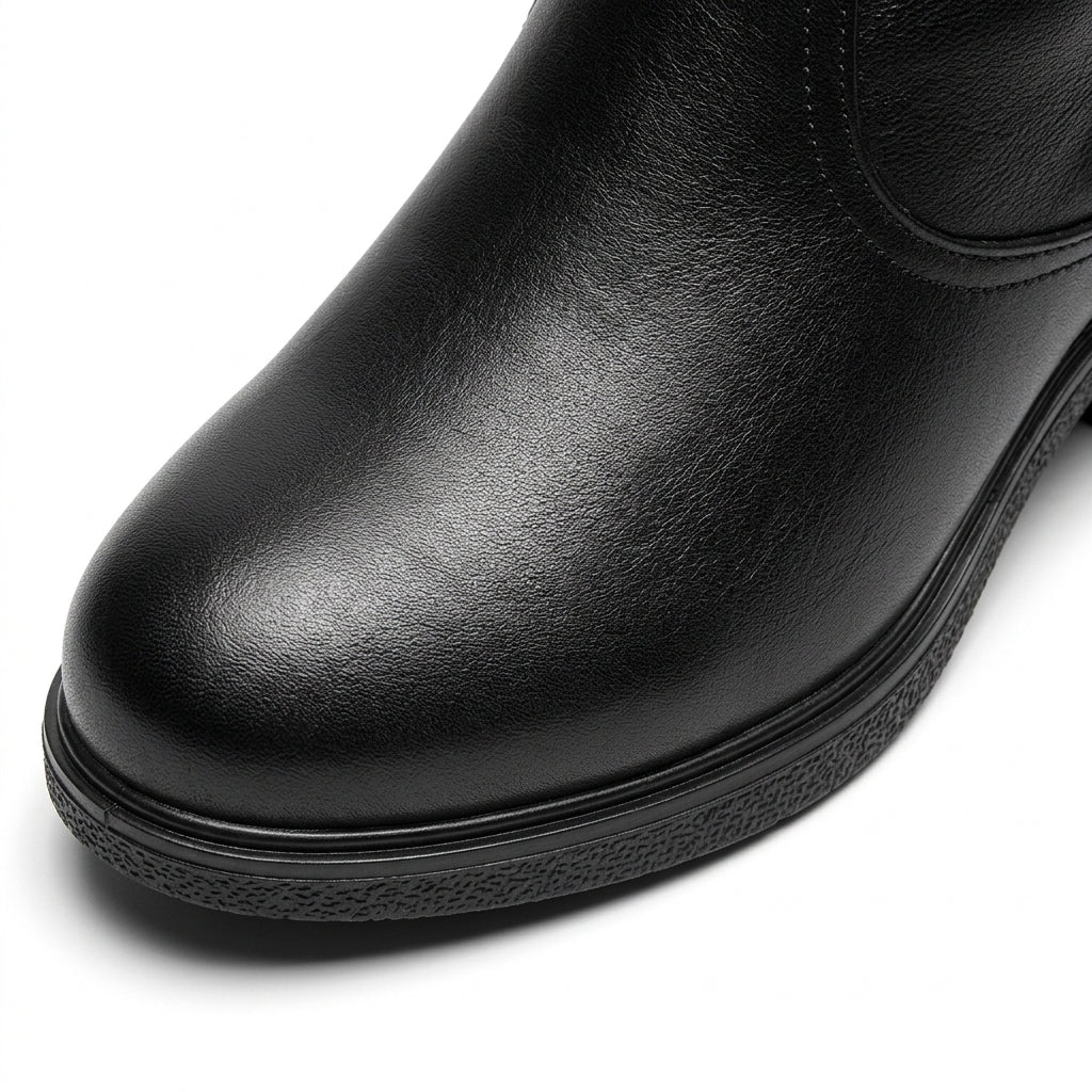 Botine dama negru, A-913, din piele naturala