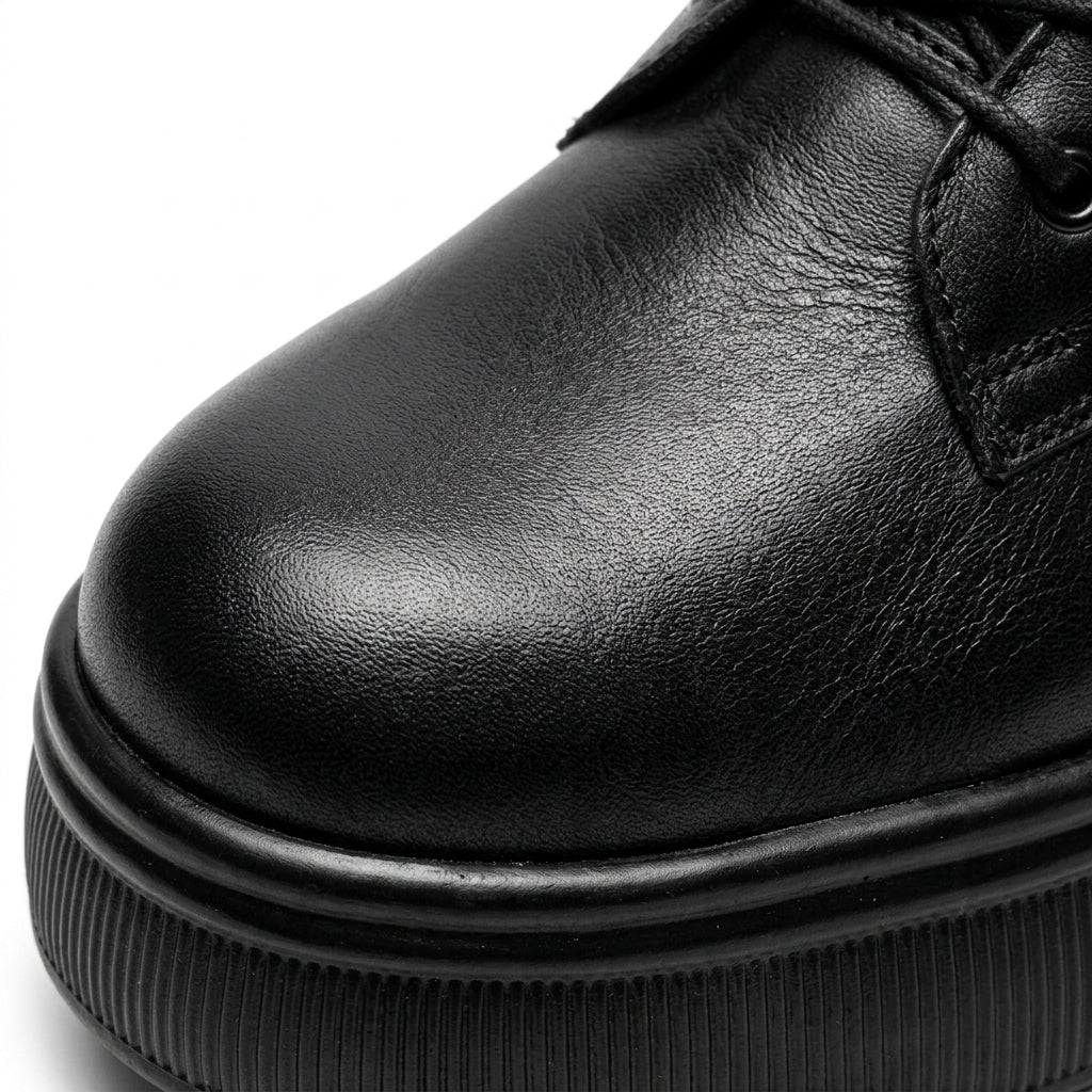 Cizme damă negre cu șiret A-931-1 din piele naturală – detaliu