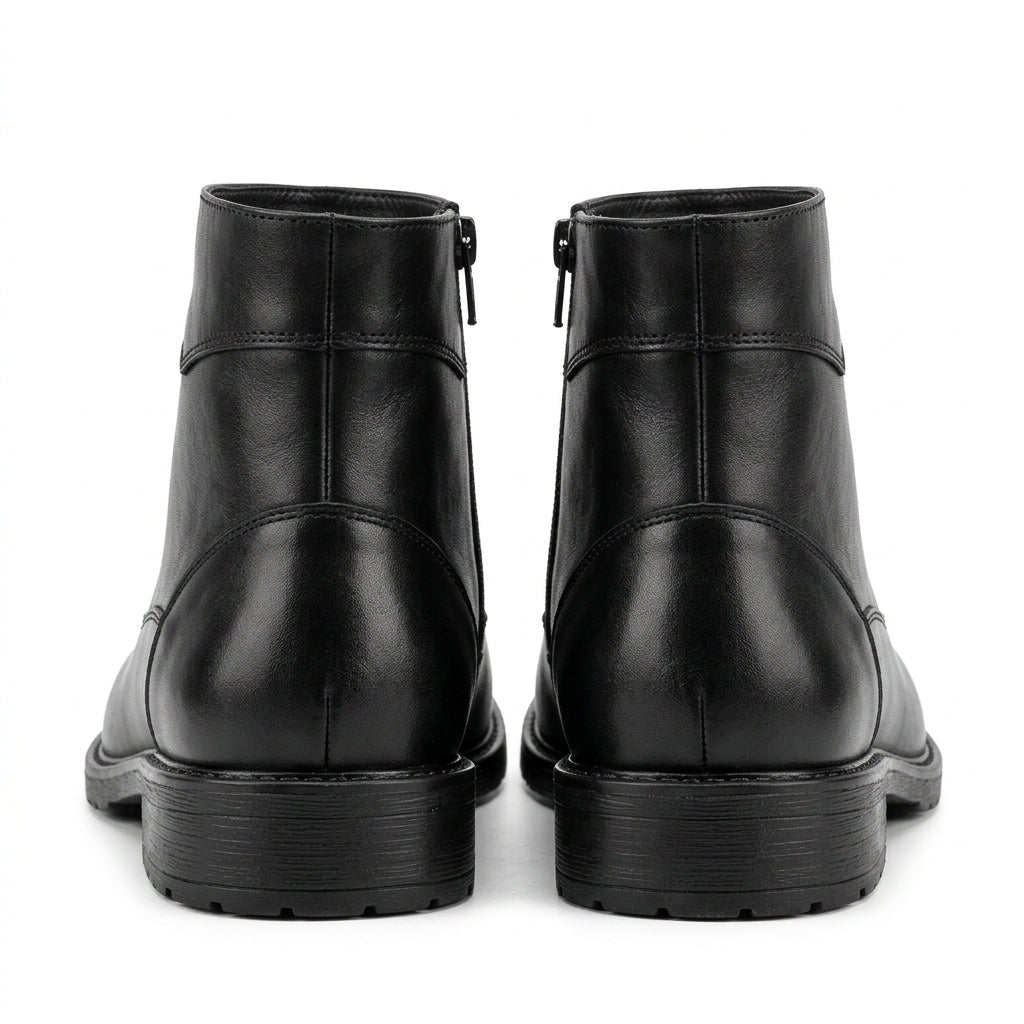 Ghete barbati din piele naturală, A-440, negru - Paul Style