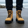 Men's Boots Made of Genuine Leather, Canadian Yellow Color, Code 881