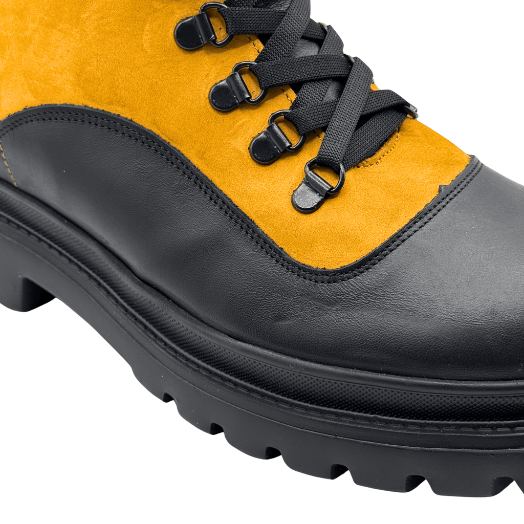 Ghete Barbati din Piele Naturala, Culoare Negru, Cod 890 - Paul Style