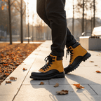 Ghete Barbati din Piele Naturala, Culoare Negru, Cod 890 - Paul Style