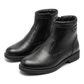 Ghete bărbați negre cu fermoar, M-1801, piele naturală - PaulStyle