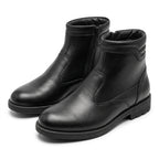Ghete bărbați negre cu fermoar, M-1801, piele naturală - PaulStyle