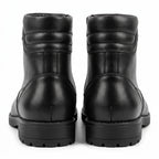 Ghete bărbați negre cu fermoar, M-1801, piele naturală - PaulStyle
