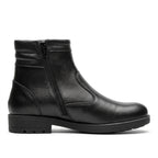 Ghete bărbați negre cu fermoar, M-1801, piele naturală - PaulStyle