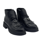 Ghete Dama din Piele Naturala, Culoare negru, Cod 743 | Paul Style