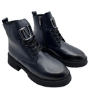 Ghete Dama din Piele Naturala, Culoare albastru, Cod 730 - Paul Style