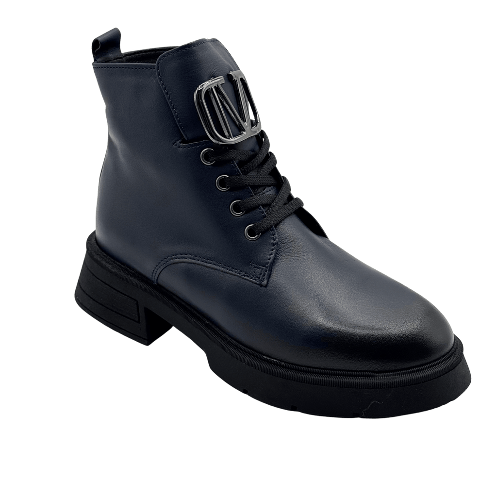 Ghete Dama din Piele Naturala, Culoare albastru, Cod 730 - Paul Style