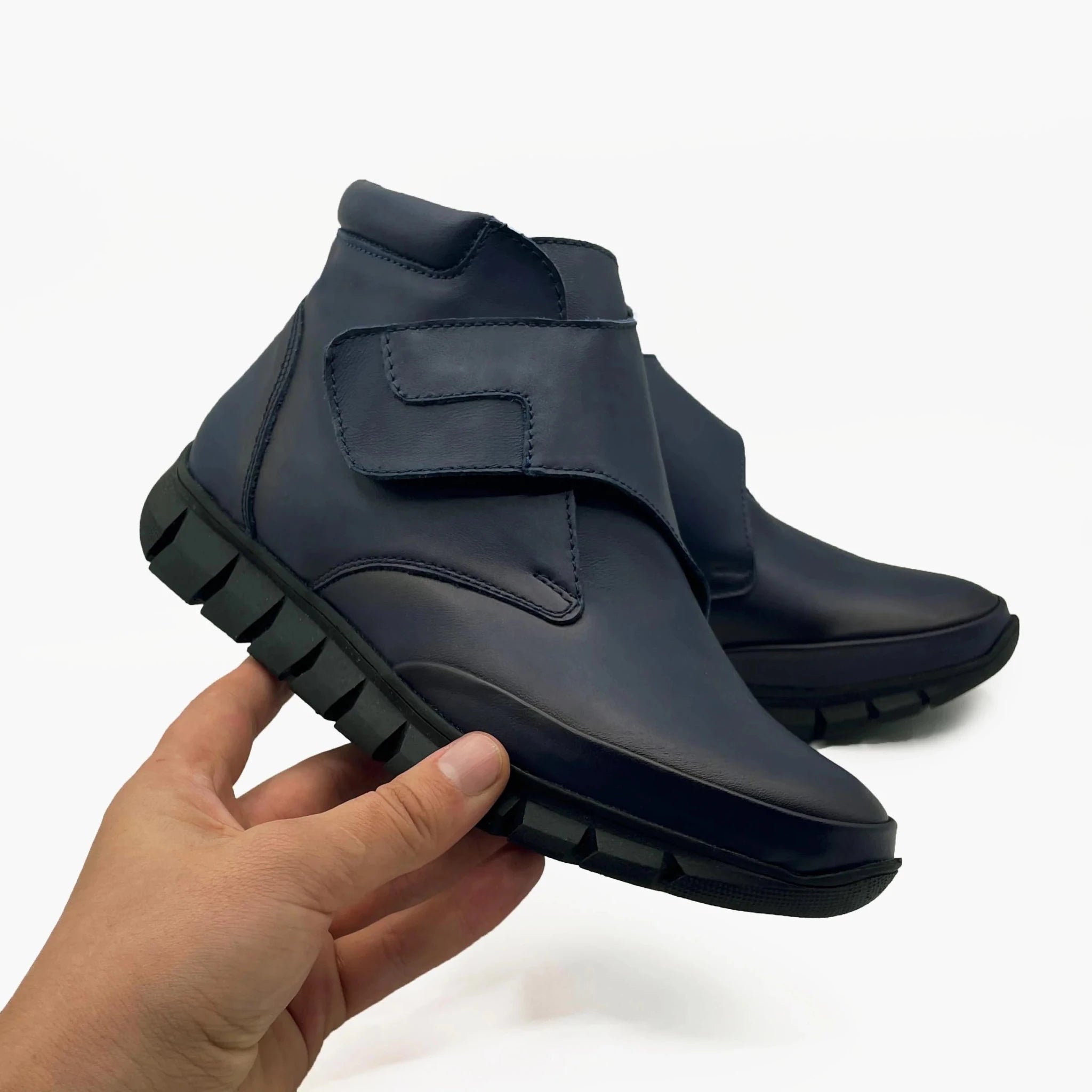 Ghete Dama din Piele Naturala, Culoare albastru, Cod 744 - Paul Style