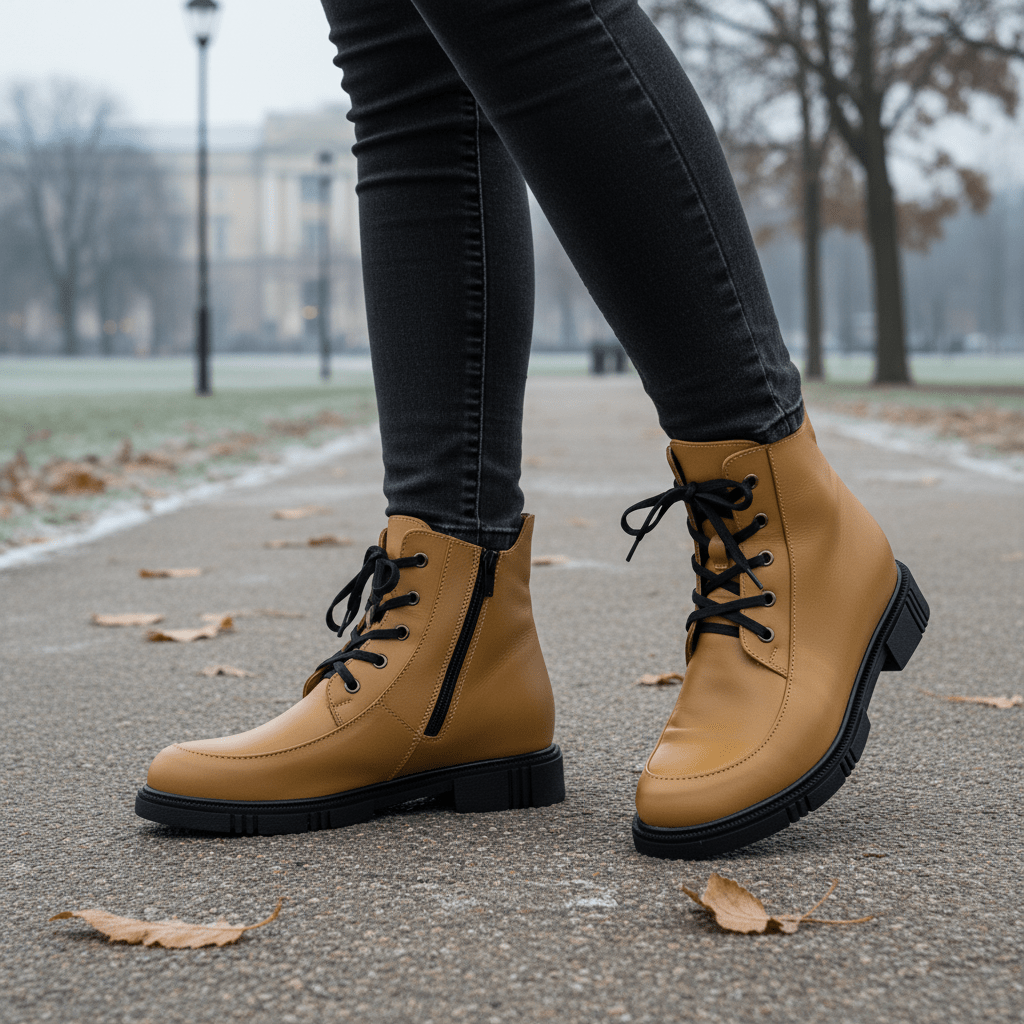 Ghete Dama din Piele Naturala, Culoare maro, Cod 740 - Paul Style