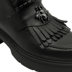 Ghete Dama din Piele Naturala, Culoare negru, Cod 743 - Paul Style